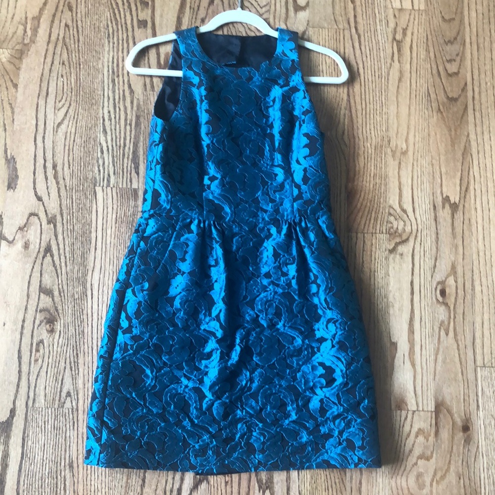 Teal and black dress